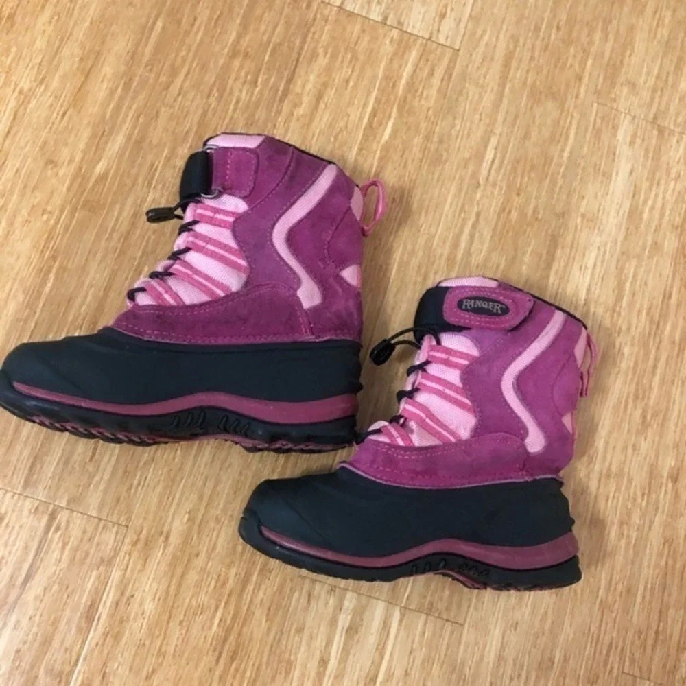 Girls Ranger Snow Boots sz 8 with Dupont‎ Thermal light. Winter Rain Boots
